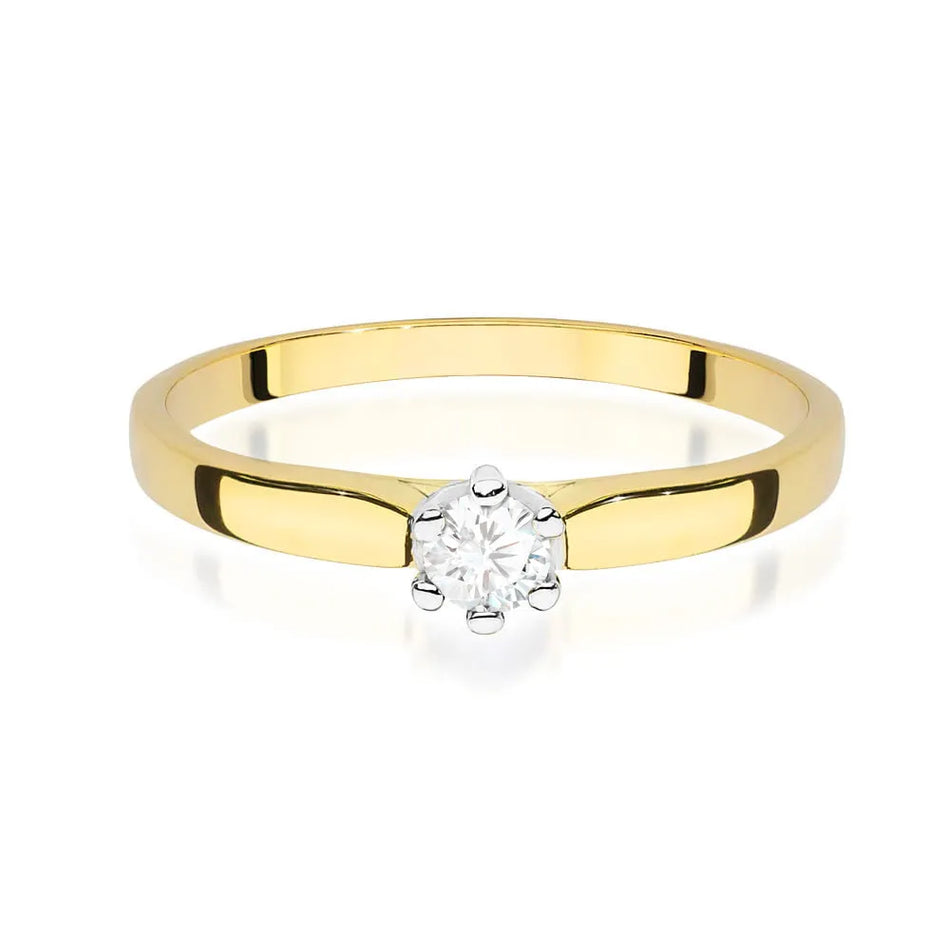 Goldring mit 0,15ct Labrodiamanten