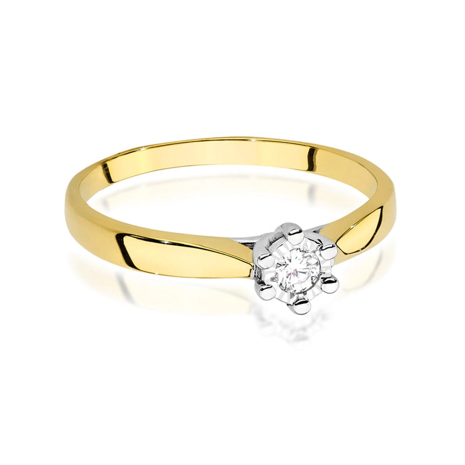 Goldring mit 0,08 ct Diamant