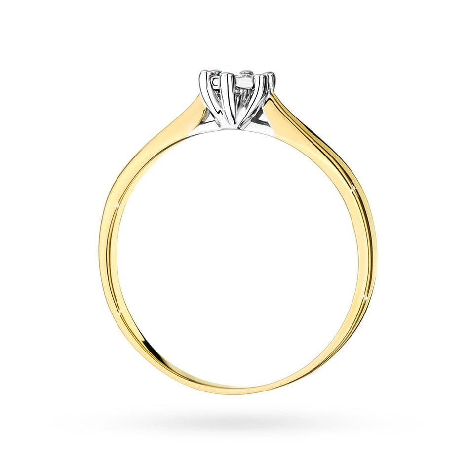 Goldring mit 0,08 ct Diamant
