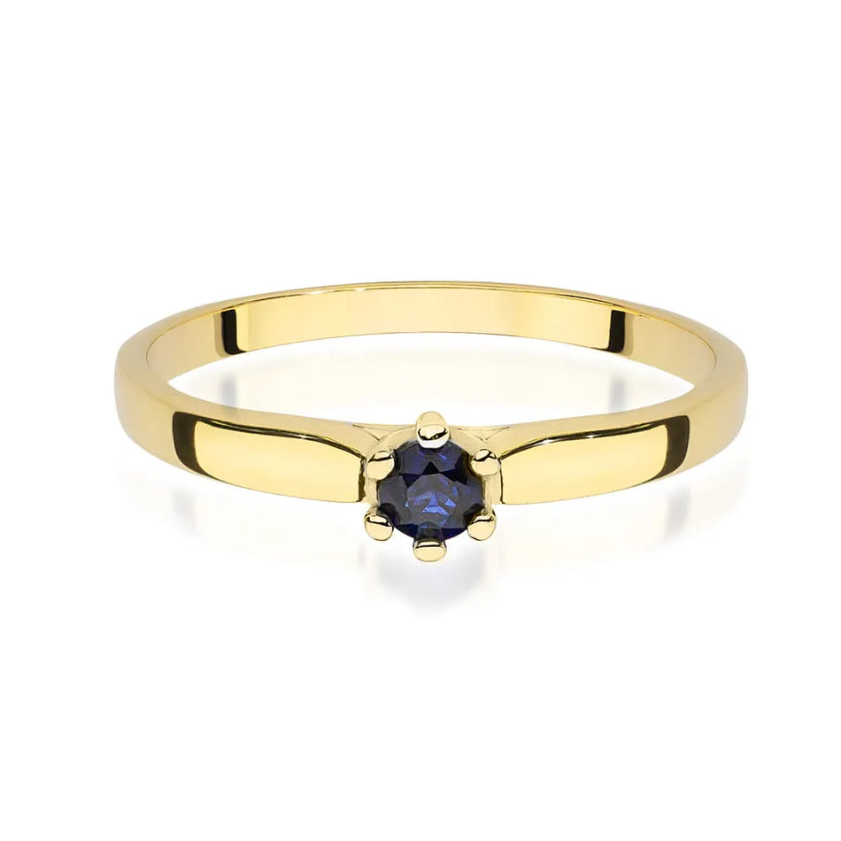 Goldring mit 0,15 ct Saphir