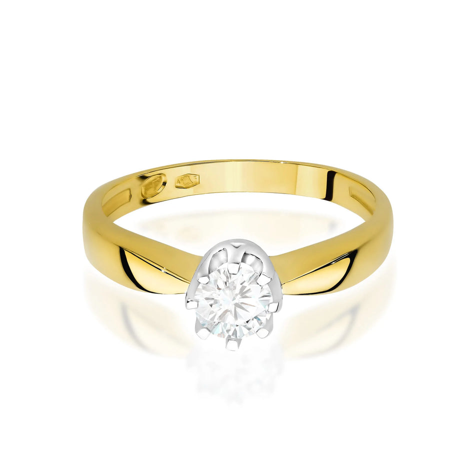 Goldring mit 0,30 ct Diamant