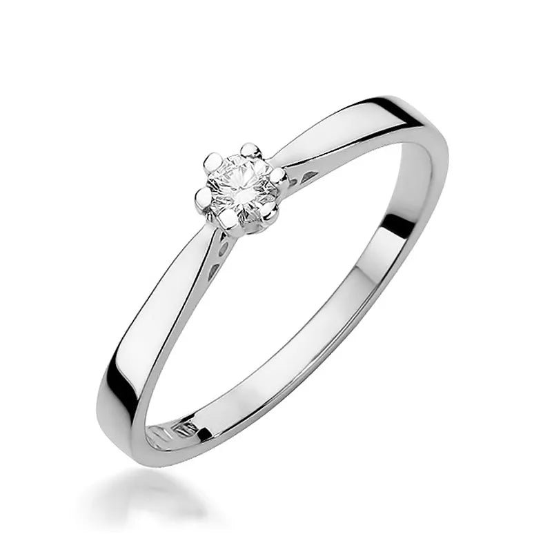 Goldring mit 0,12 ct Diamant