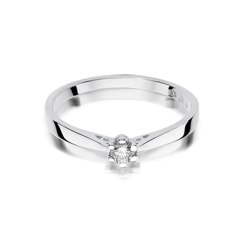Goldring mit 0,12 ct Diamant