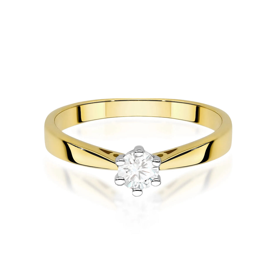 Goldring mit 0,30 ct Diamant