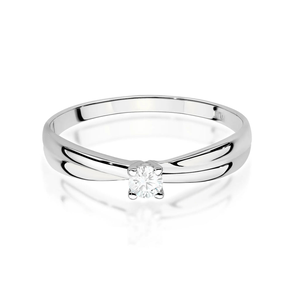 Zlatý prsteň s 0.10ct laboratórnym diamantom