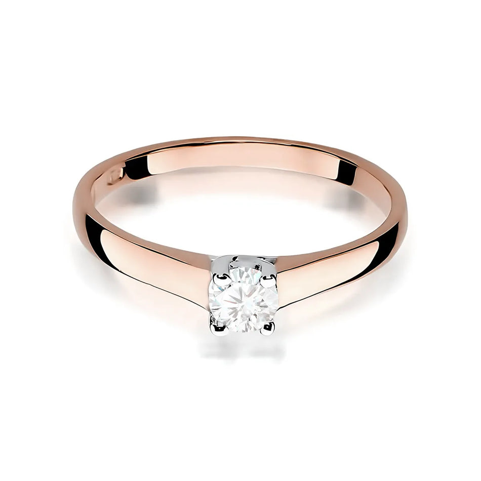 Zlatý prsteň s diamantom 0,20 ct