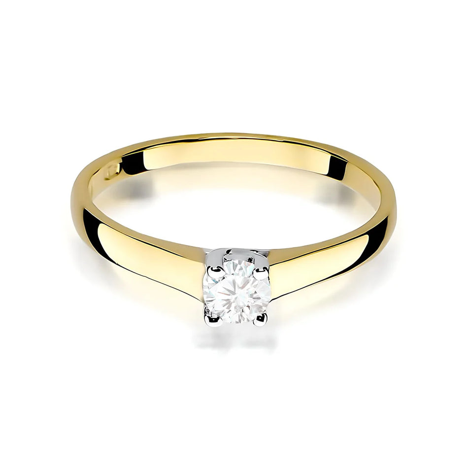 Gold Ring with 0.20ct Lab-diamond