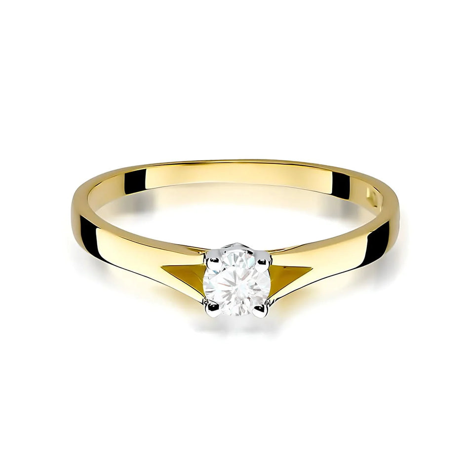 Gold Ring with 0.20ct Lab-diamond