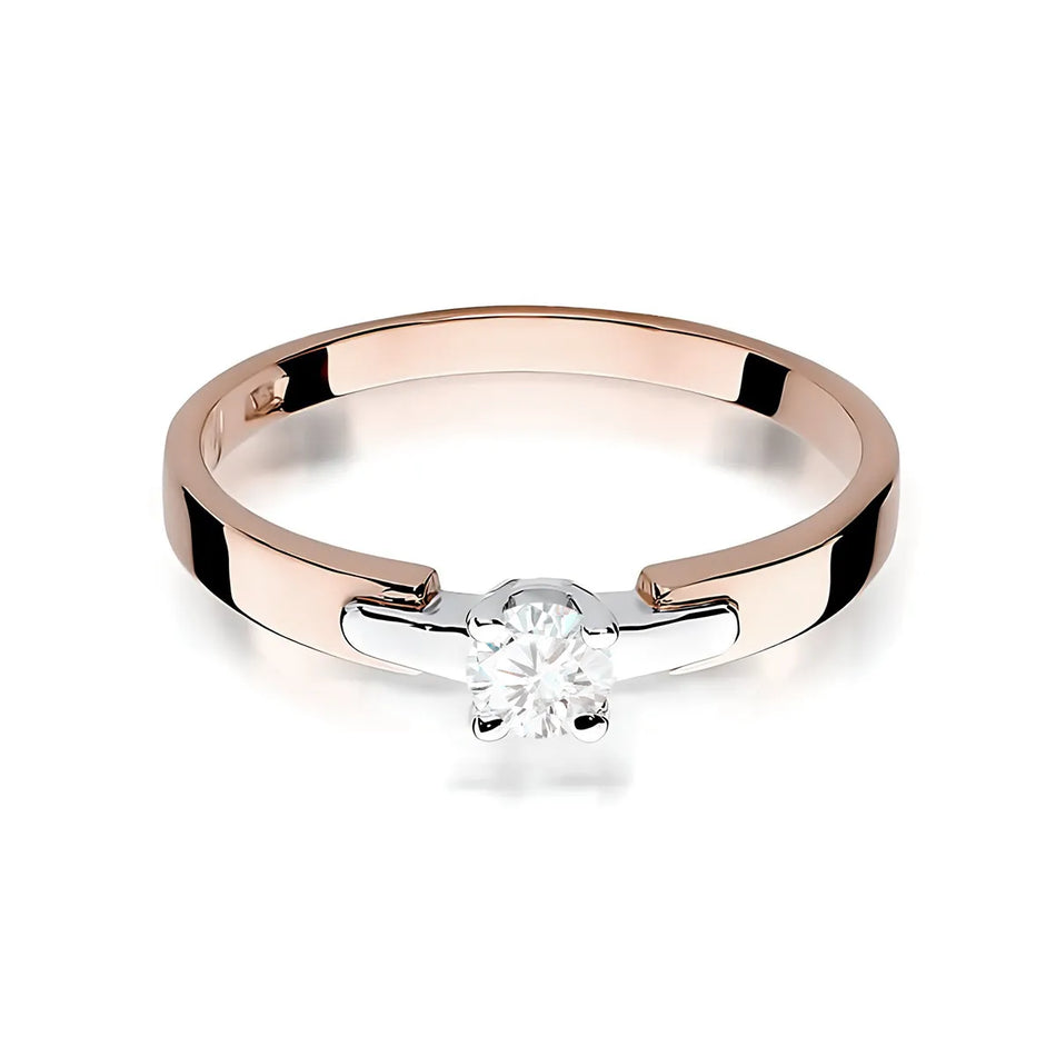 Zlatý prsteň s diamantom 0,20 ct