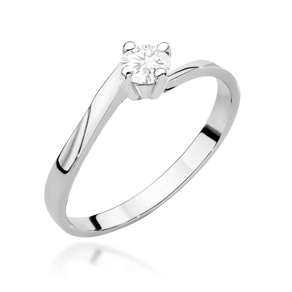 Gold Ring with 0.20ct Lab-diamond