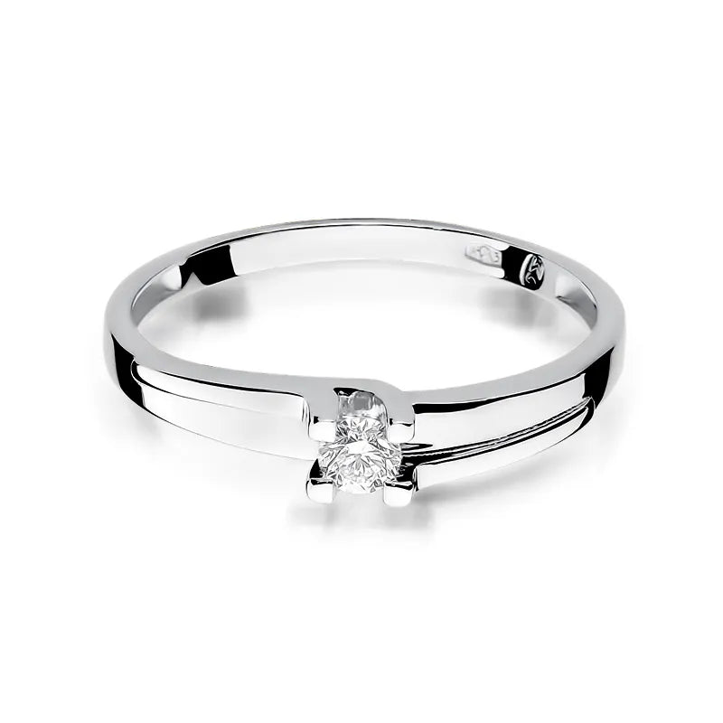 Goldring mit 0,12 ct Diamant