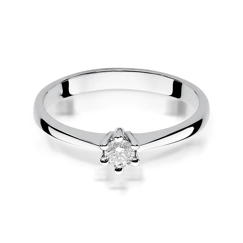 D Gold Ring mit 0,15 ct Diamant