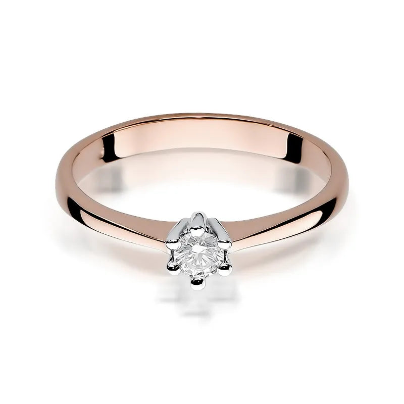 D Gold Ring mit 0,15 ct Diamant