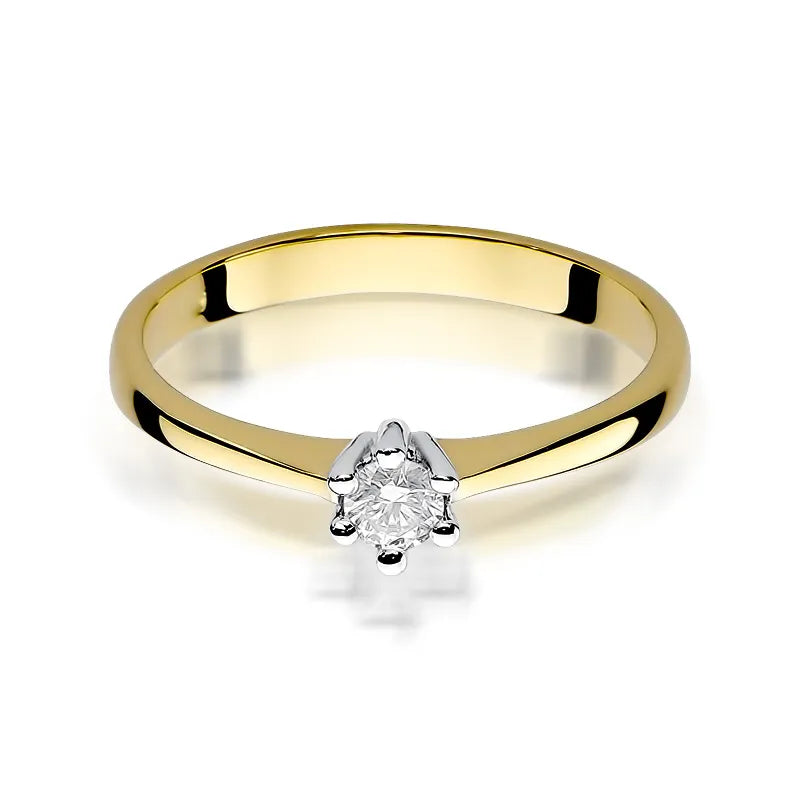 D Gold Ring mit 0,15 ct Diamant