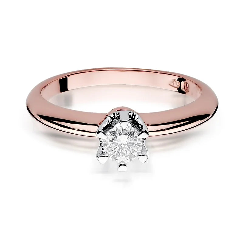 Gold Ring with 0.30ct Lab-diamond