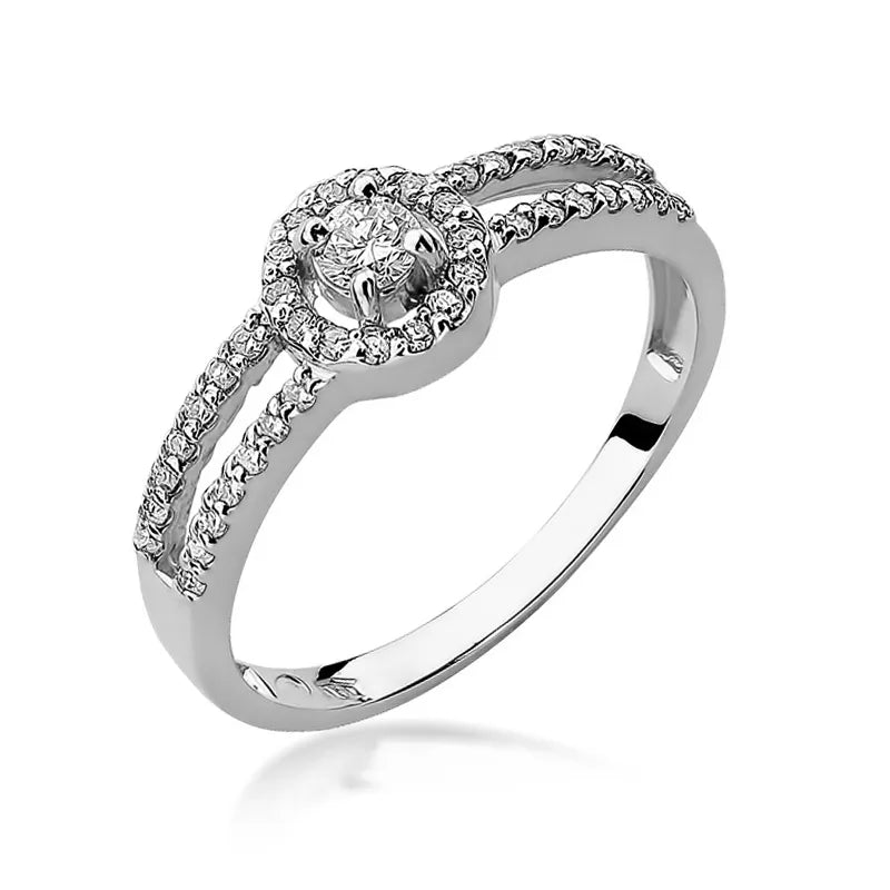 Zlatý prsten s diamanty 0,10 ct a 0,205 ct