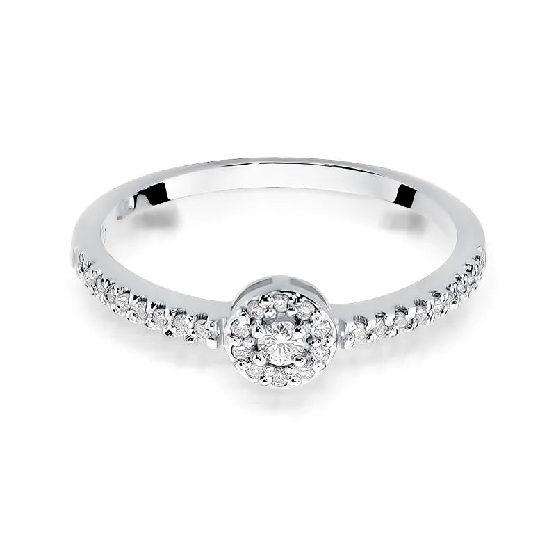 Zlatý prsten s diamanty 0,05 ct a 0,14 ct