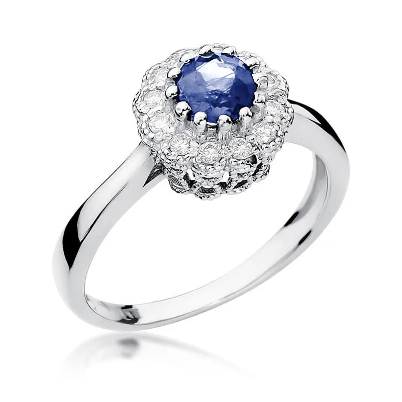 Zlatý prsten s 0,50ct tanzanitem a 0,174ct diamanty