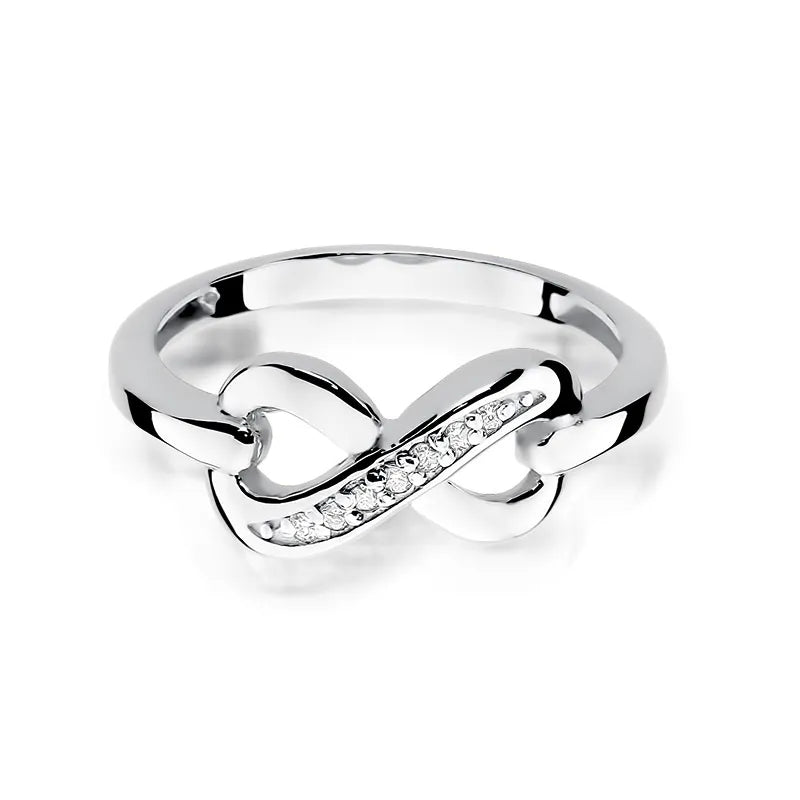 Zlatý prsten s diamanty 0,035 ct