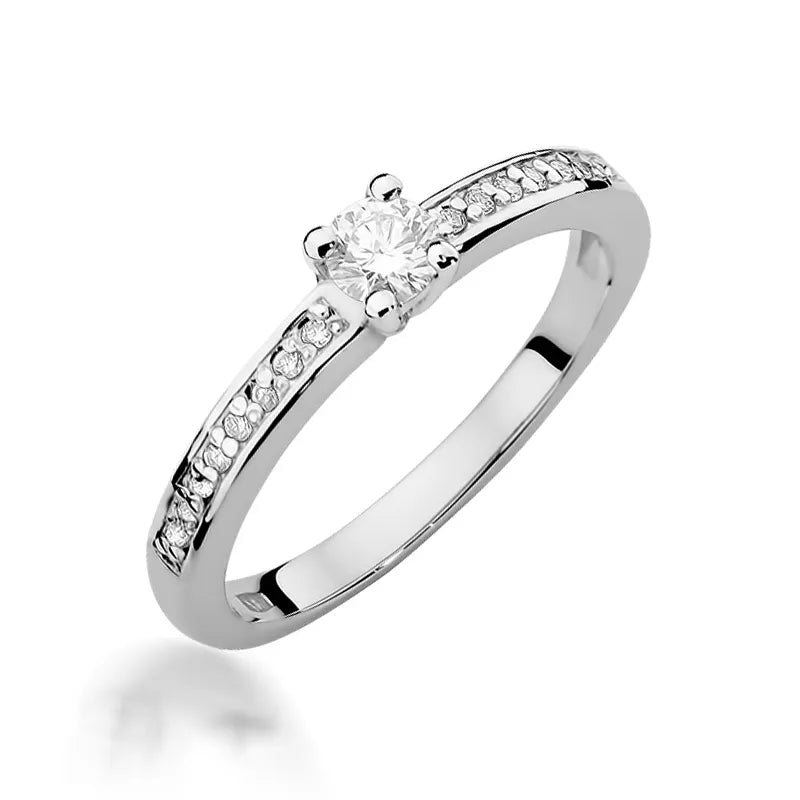 Zlatý prsten s diamanty 0,20 ct a 0,08 ct