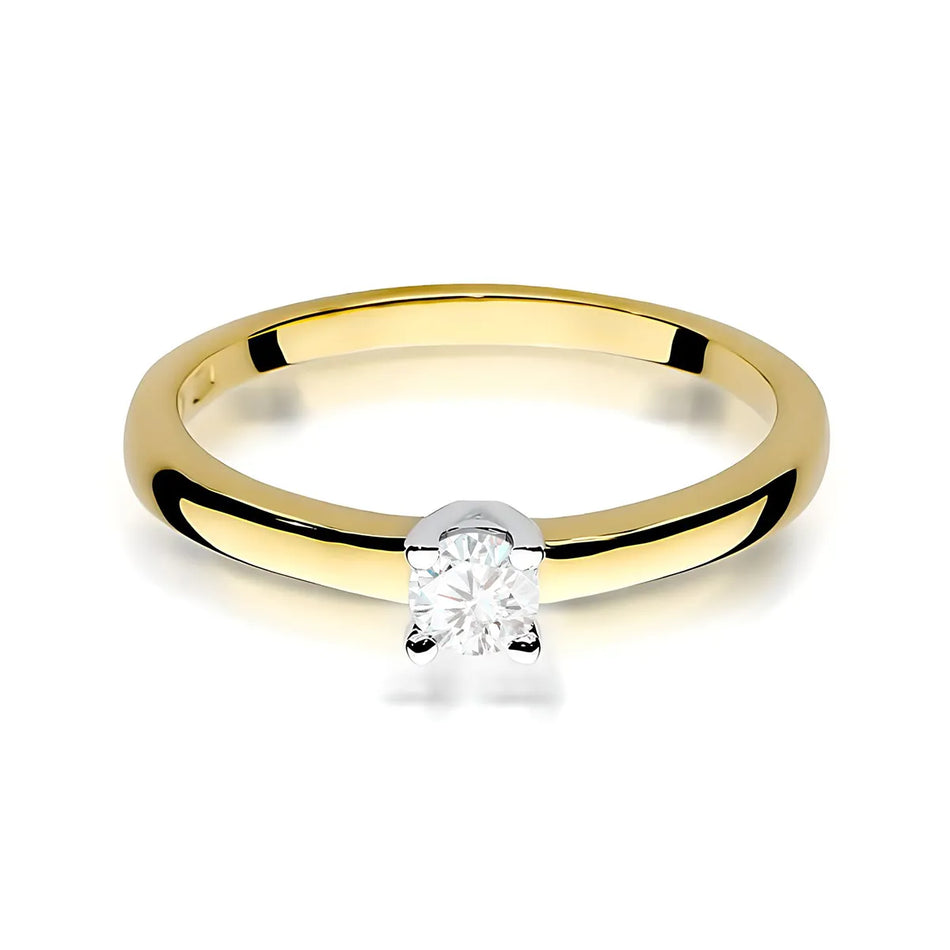 Goldring mit 0,15 ct Diamant