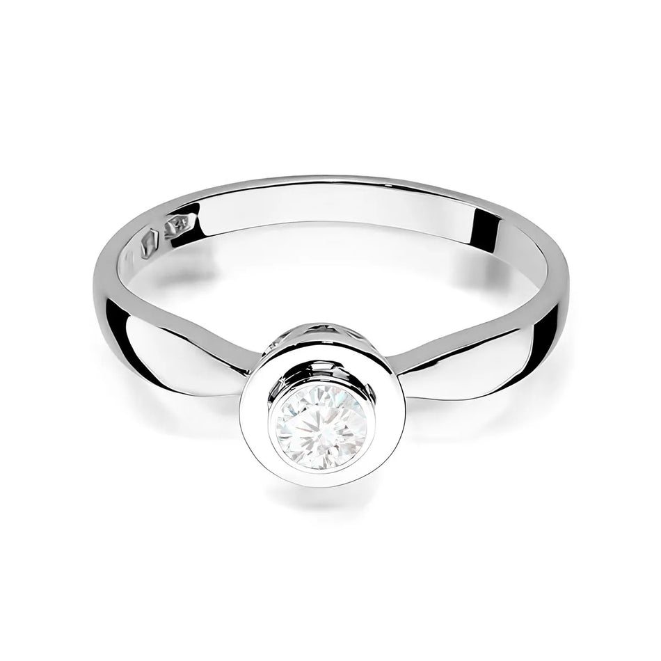 Goldring mit 0,15 ct Diamant
