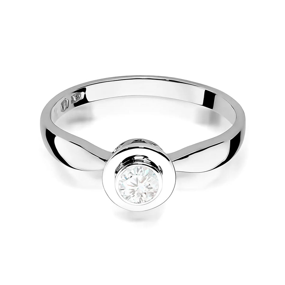 Gold Ring with 0.25ct Lab-diamond