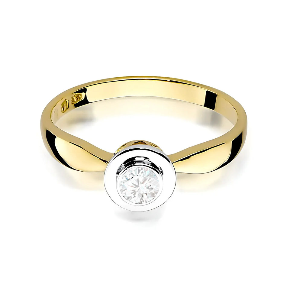 Goldring mit 0,15 ct Diamant