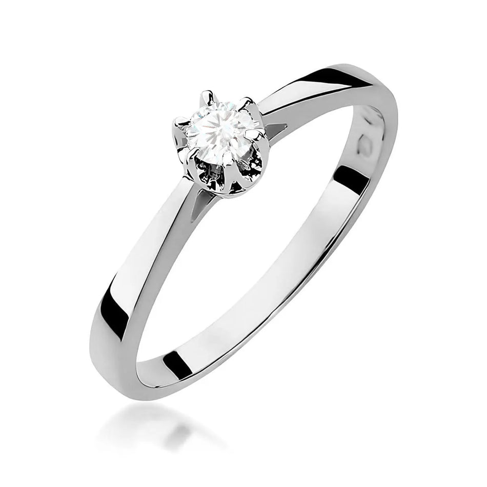 Goldring mit 0,15 ct Diamant