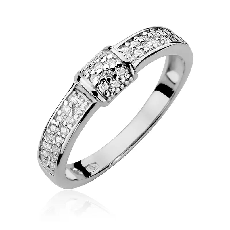 Zlatý prsteň s 0,19 ct diamantmi