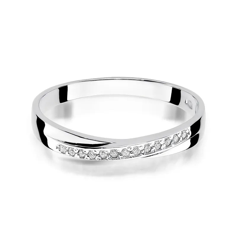 Zlatý prsten s diamanty 0,065 ct