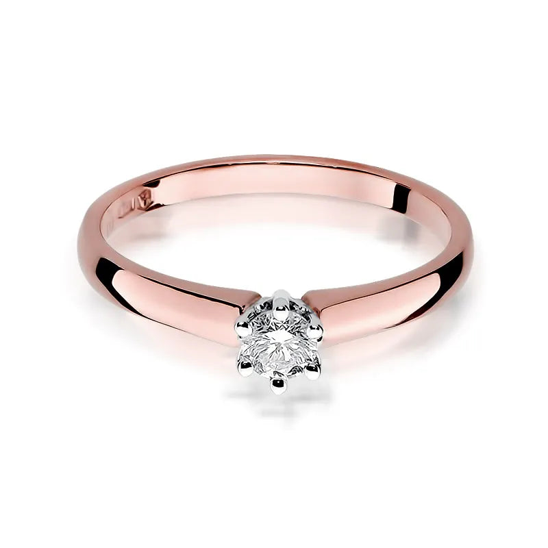 Zlatý prsteň s diamantom 0,20 ct