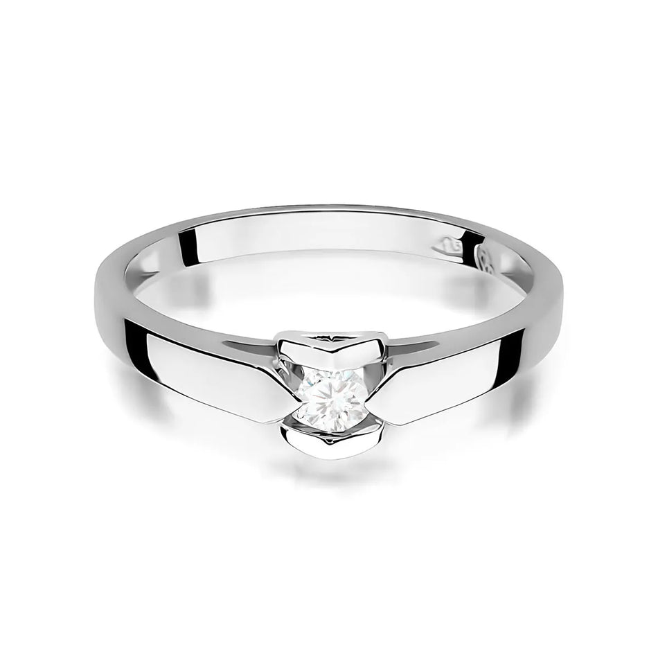 Goldring mit 0,04 ct Diamant