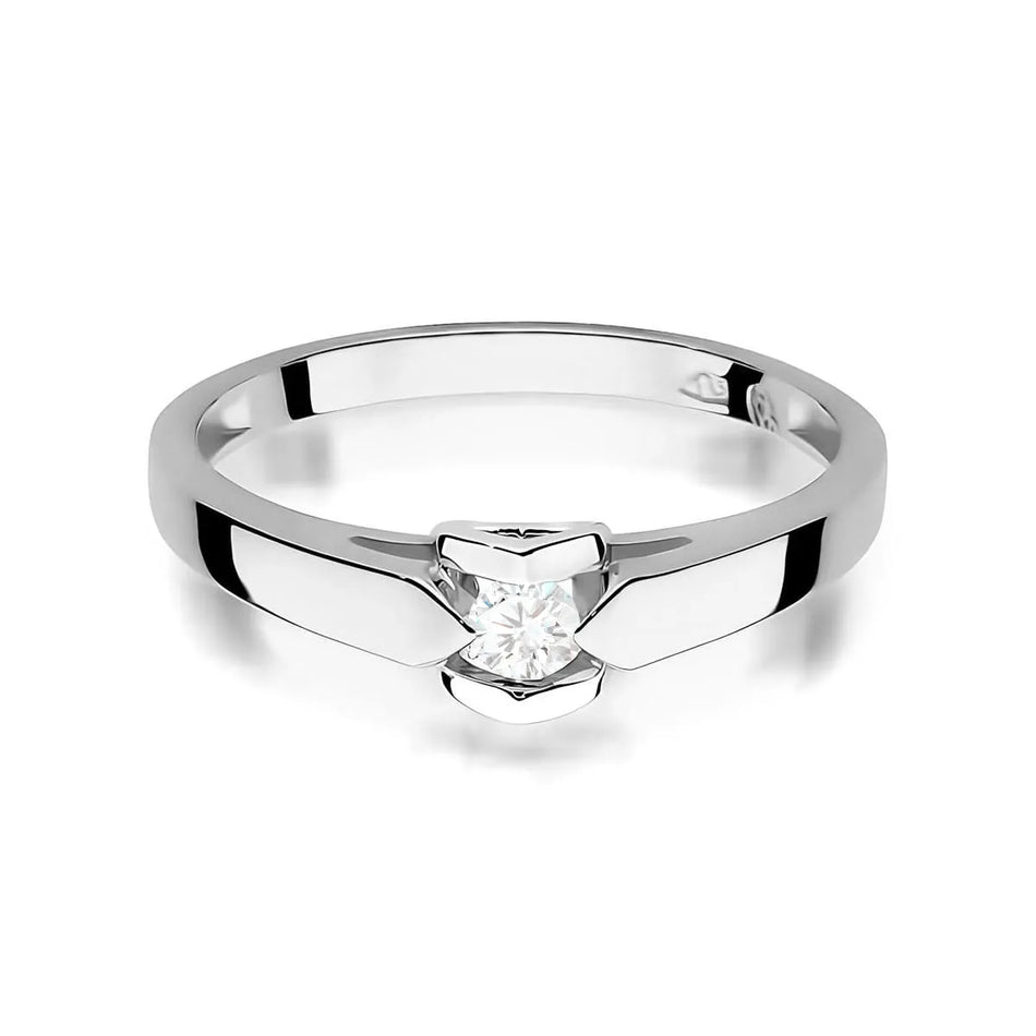Gold Ring with 0.10ct Lab-diamond