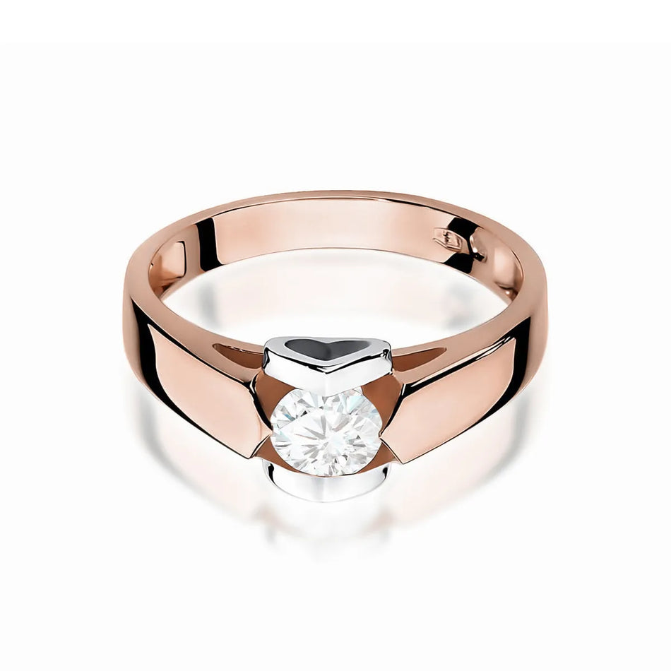 Zlatý prsten s 0,50ct laboratorním diamantem