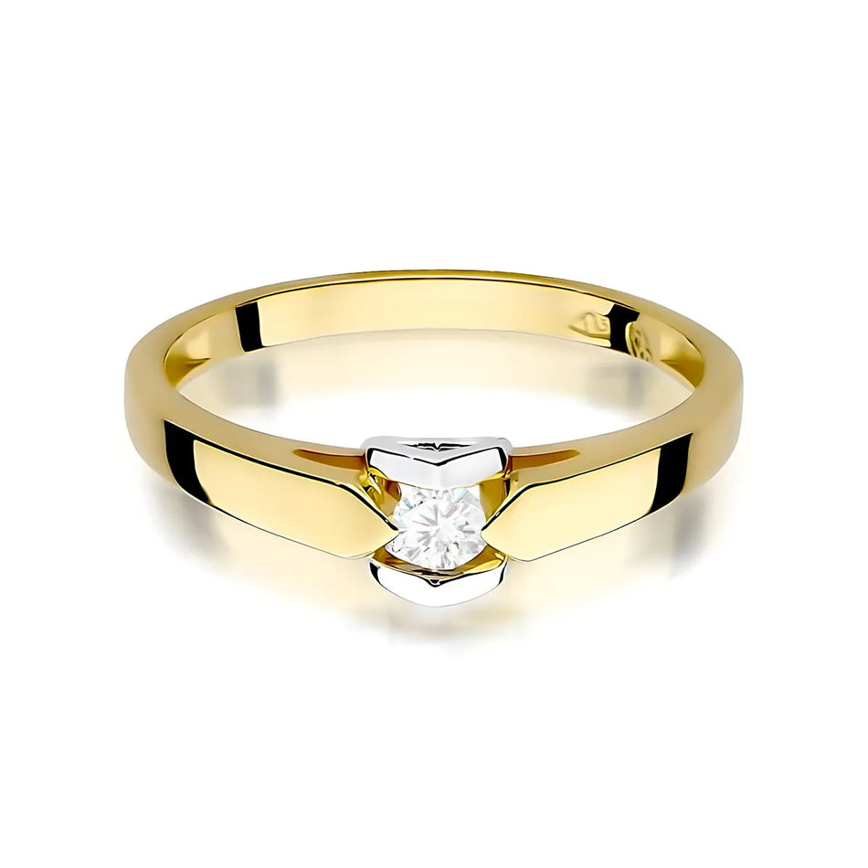 Goldring mit 0,09 ct Diamant