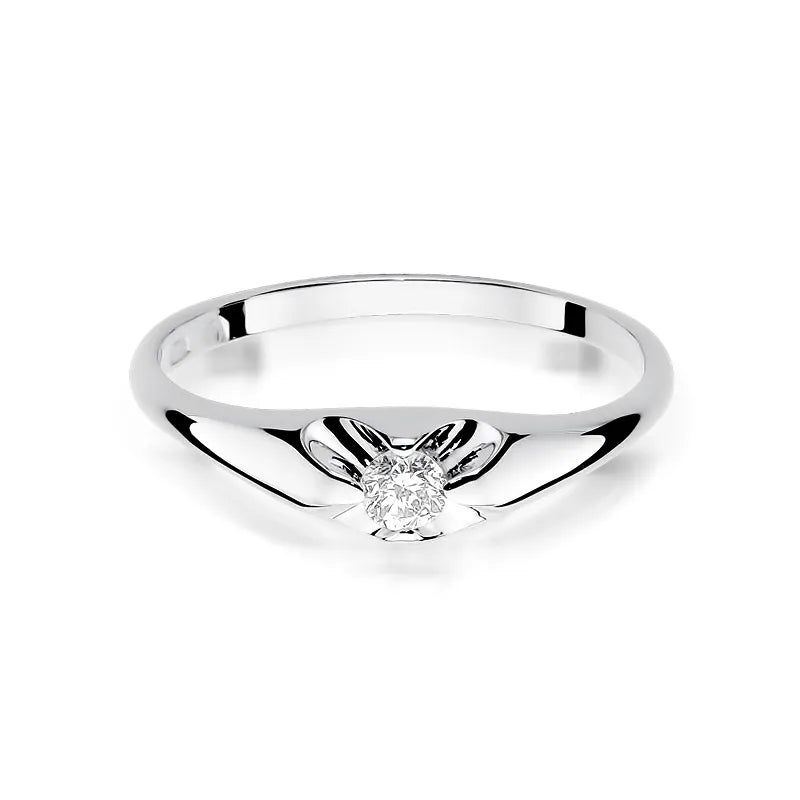 Goldring mit 0,10 ct Diamant