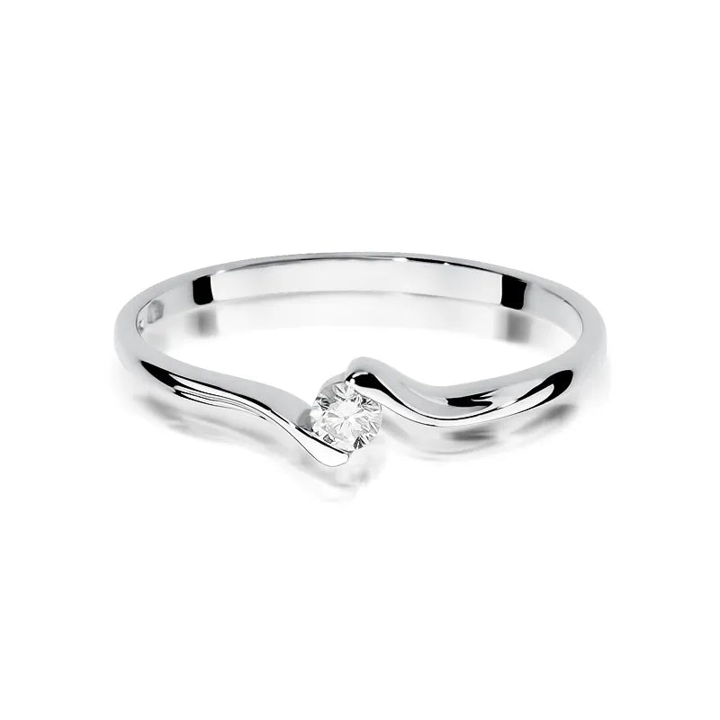 Goldring mit 0,09 ct Diamant