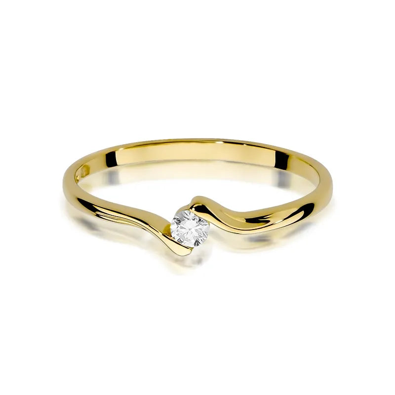 Goldring mit 0,09 ct Diamant