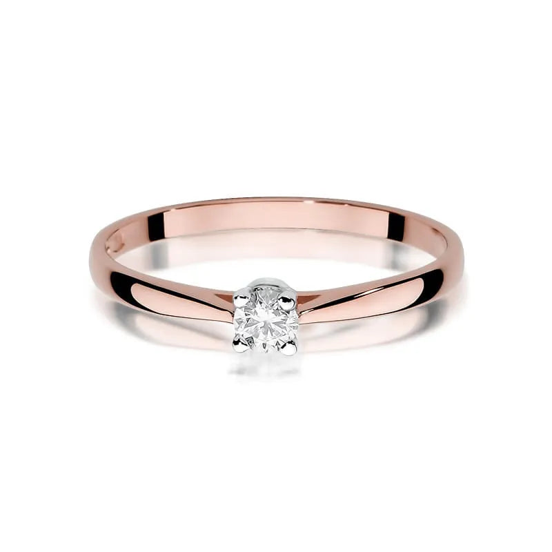 Goldring mit 0,15 ct Diamant