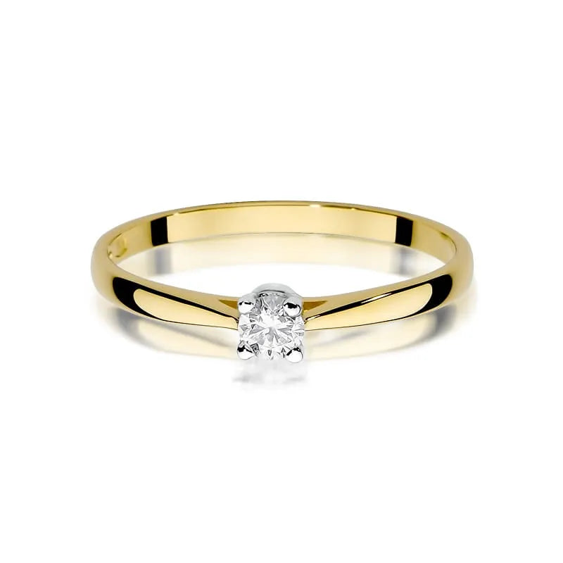 Goldring mit 0,15 ct Diamant