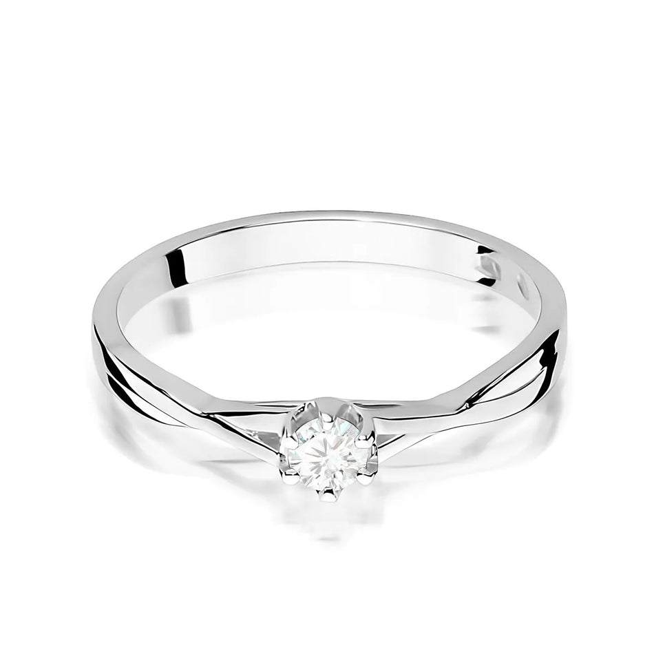Goldring mit 0,12 ct Diamant