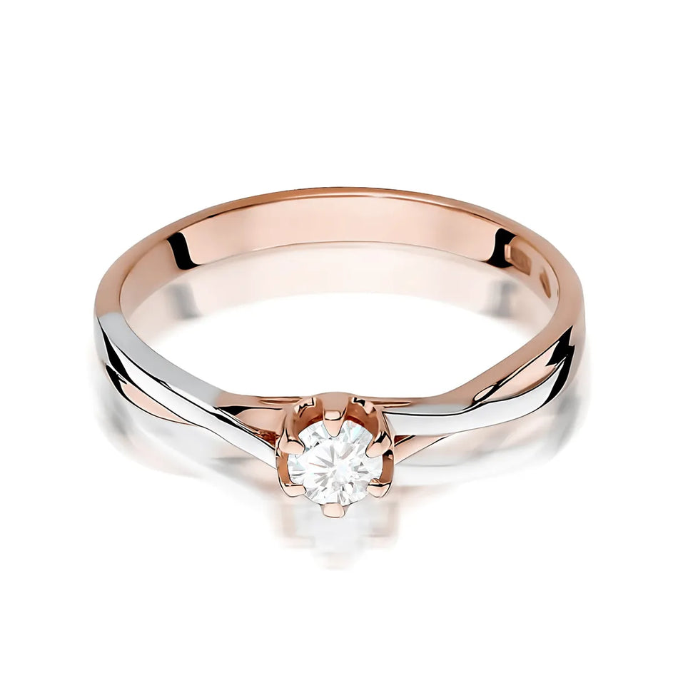 Goldring mit 0,23 ct Diamant
