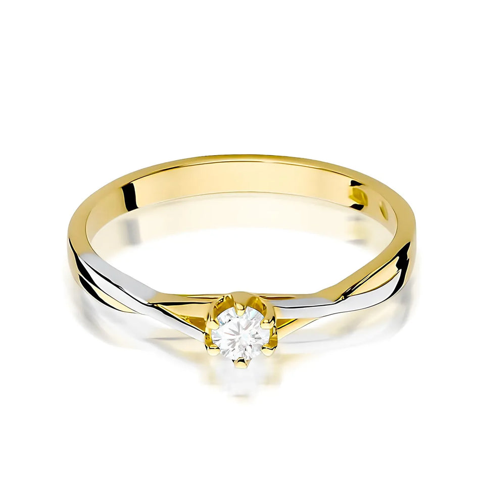 Goldring mit 0,12 ct Diamant