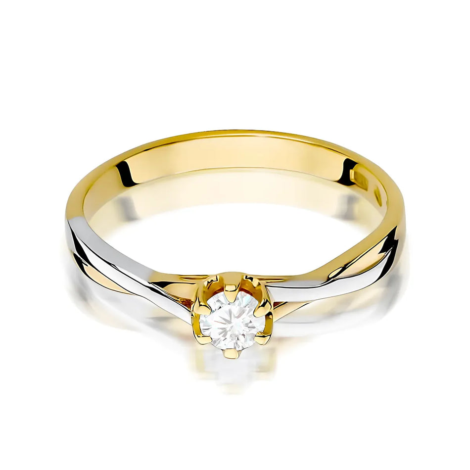 Goldring mit 0,23 ct Diamant