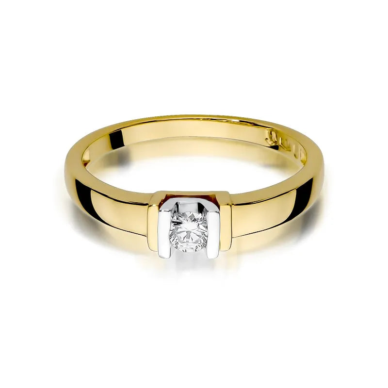 Goldring mit 0,10 ct Diamant