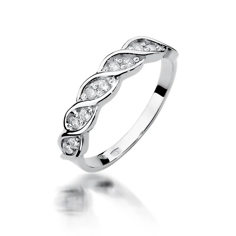 Zlatý prsten s diamanty 0,20 ct