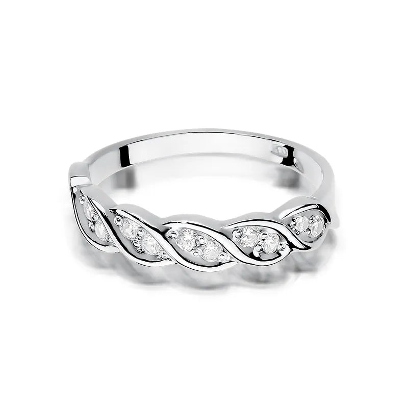 Zlatý prsten s diamanty 0,20 ct