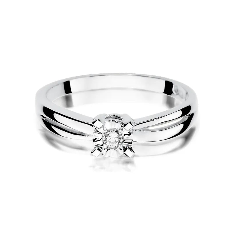 Goldring mit 0,08 ct Diamant