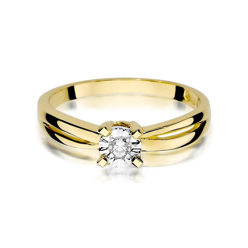 Goldring mit 0,08 ct Diamant